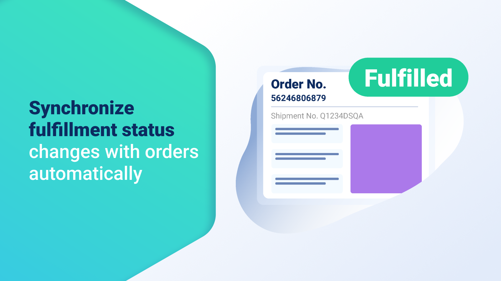 Sincronize automaticamente as alterações de status de cumprimento com os pedidos