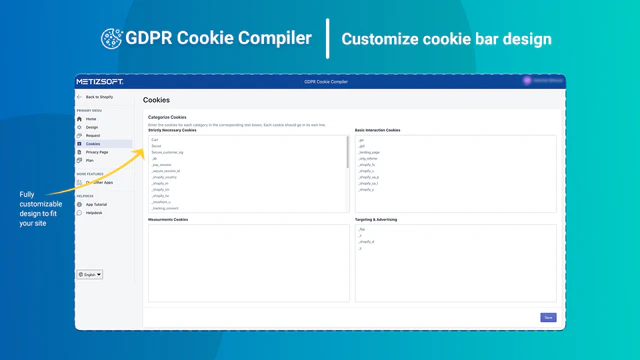 Aanpassen cookiebalk ontwerp 