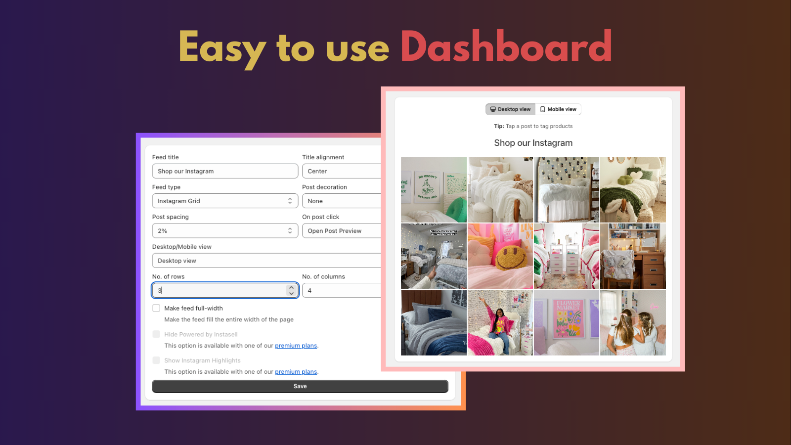 Instafeed-Dashboard