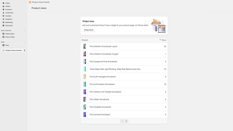 PVC ‑ Product Views Counter Screenshot