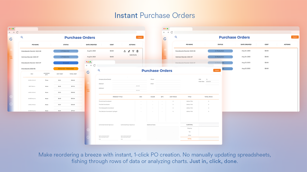Instant Purchase Orders