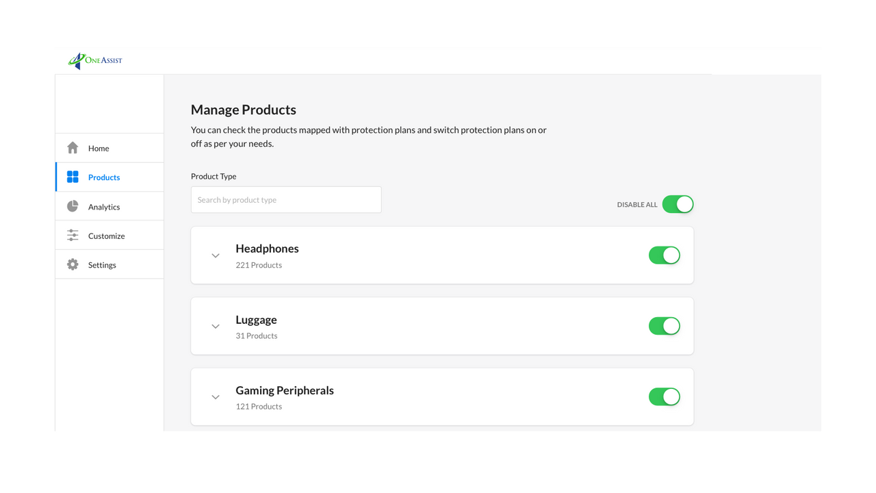 Manage products