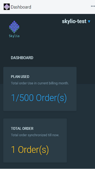 Rapporteringsdashboard. Alla inställningar och rapporter finns här.