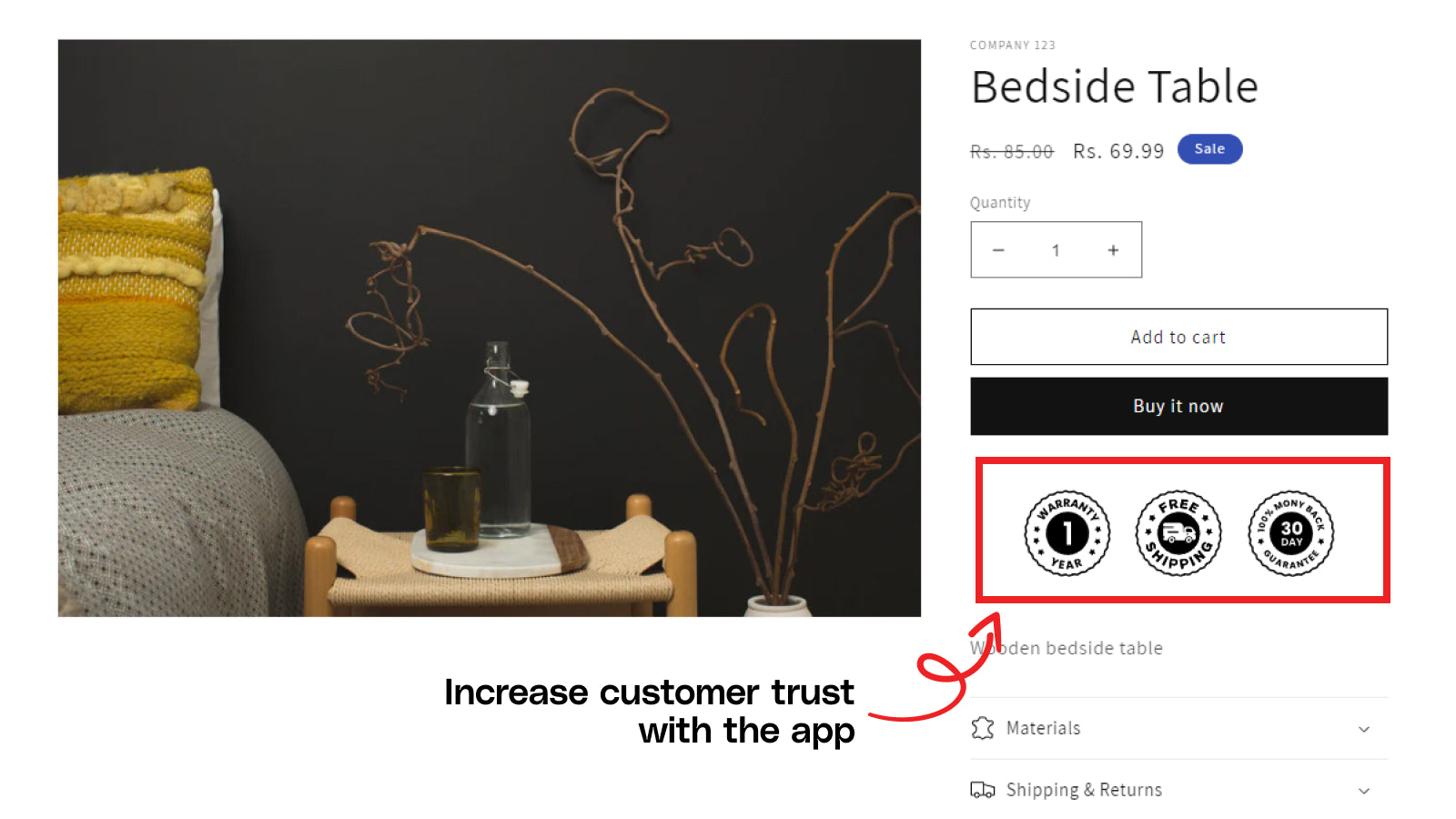 Increase customer trust with the app