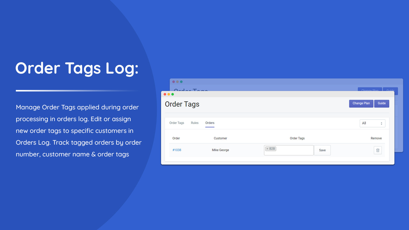 Order Tag Log