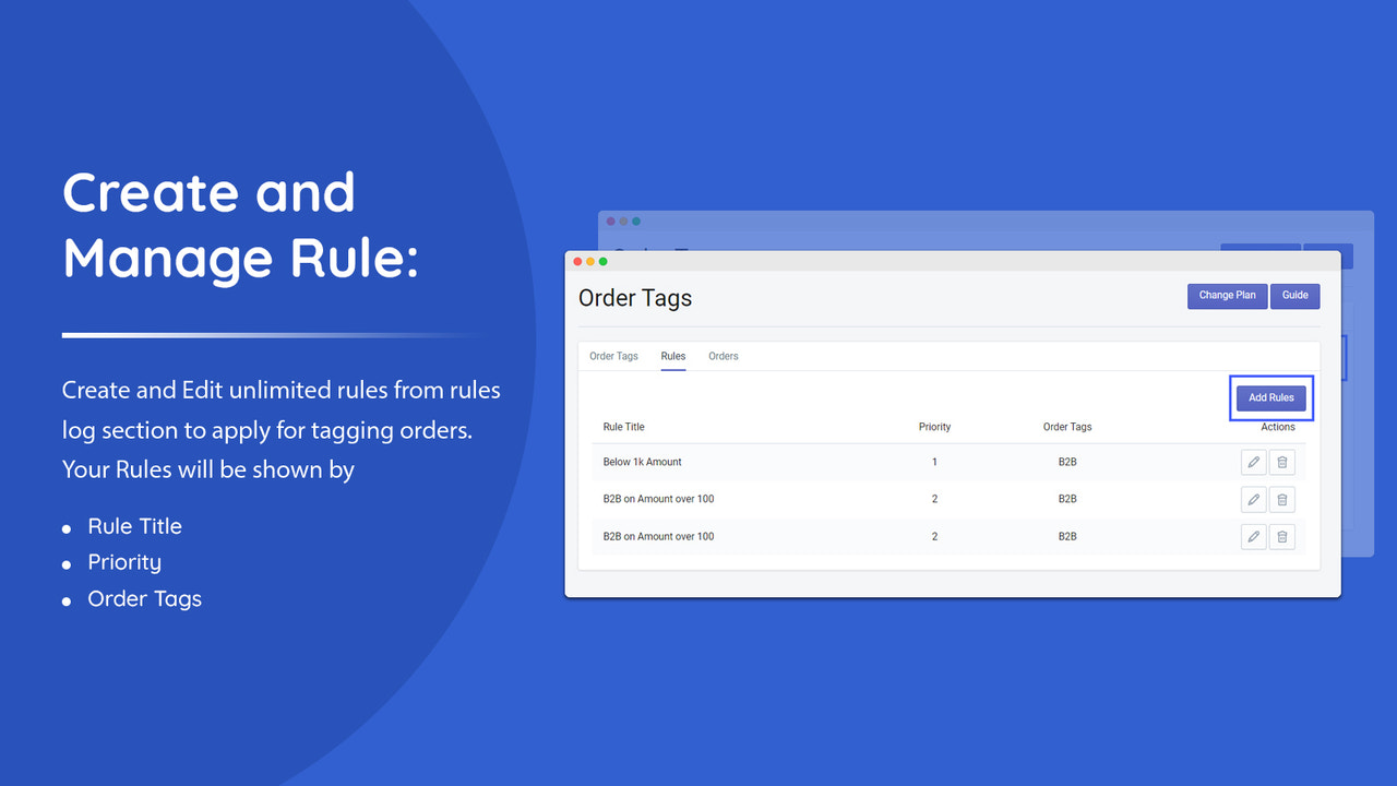 Create and Manage Order Tag Rule