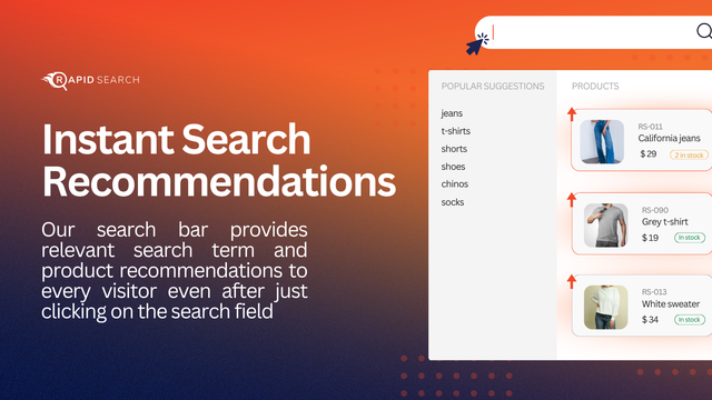 smart sökfält omedelbar sökmotor prediktiv sökknapp