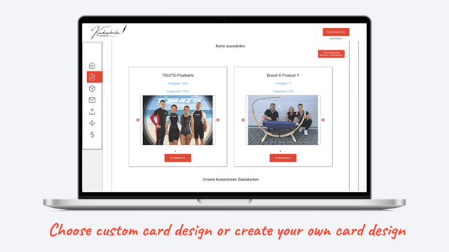Wählen Sie ein individuelles Kartendesign oder erstellen Sie Ihr eigenes Kartendesign