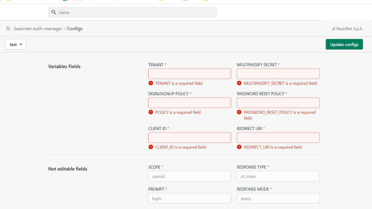 backoffice panel