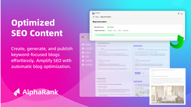 Generieren und optimieren Sie SEO-Originalcontent, z.B. Blogs.