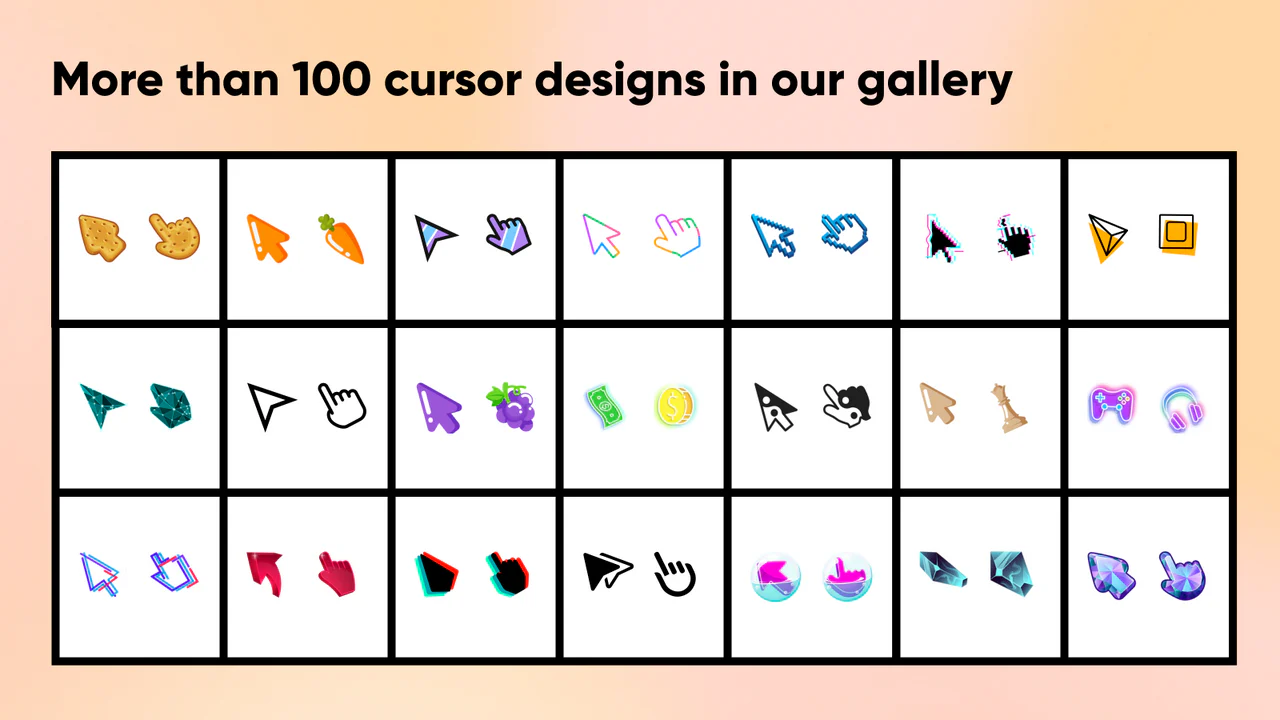 Kaching Custom Cursor - Choose a mouse cursor from our gallery or upload  your