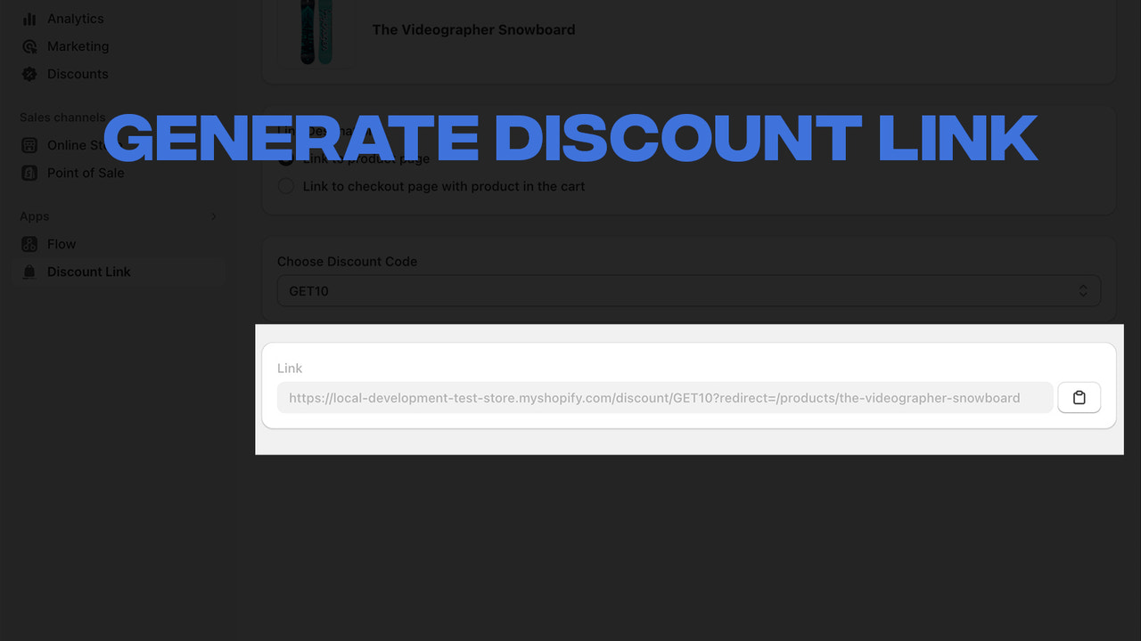 Generate Discount Link