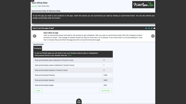 Sync data