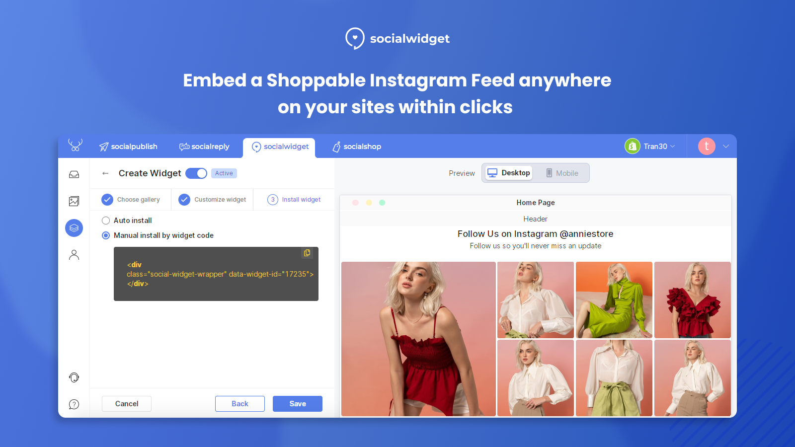 shopify instafeed