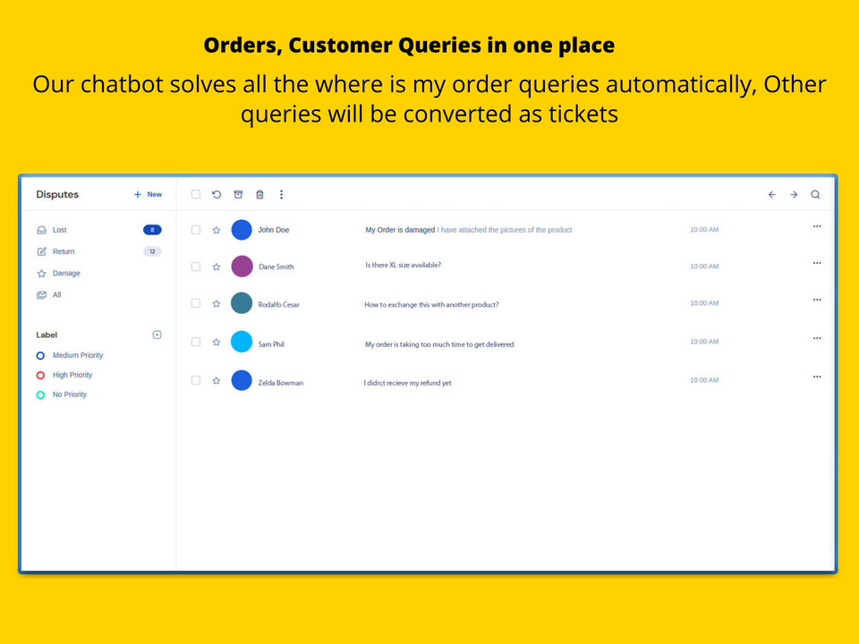 Consultas de clientes pós-compra em um só lugar