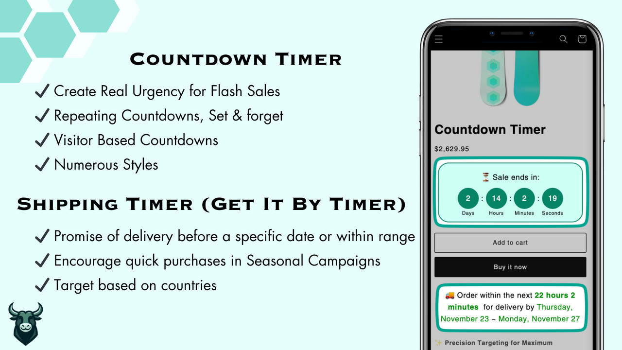 Flash Sales Countdown Timer, Versand Timer (geschätzte Lieferung)