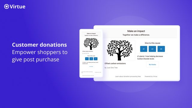 Donaciones de los clientes - empodera a los compradores para que donen a una causa