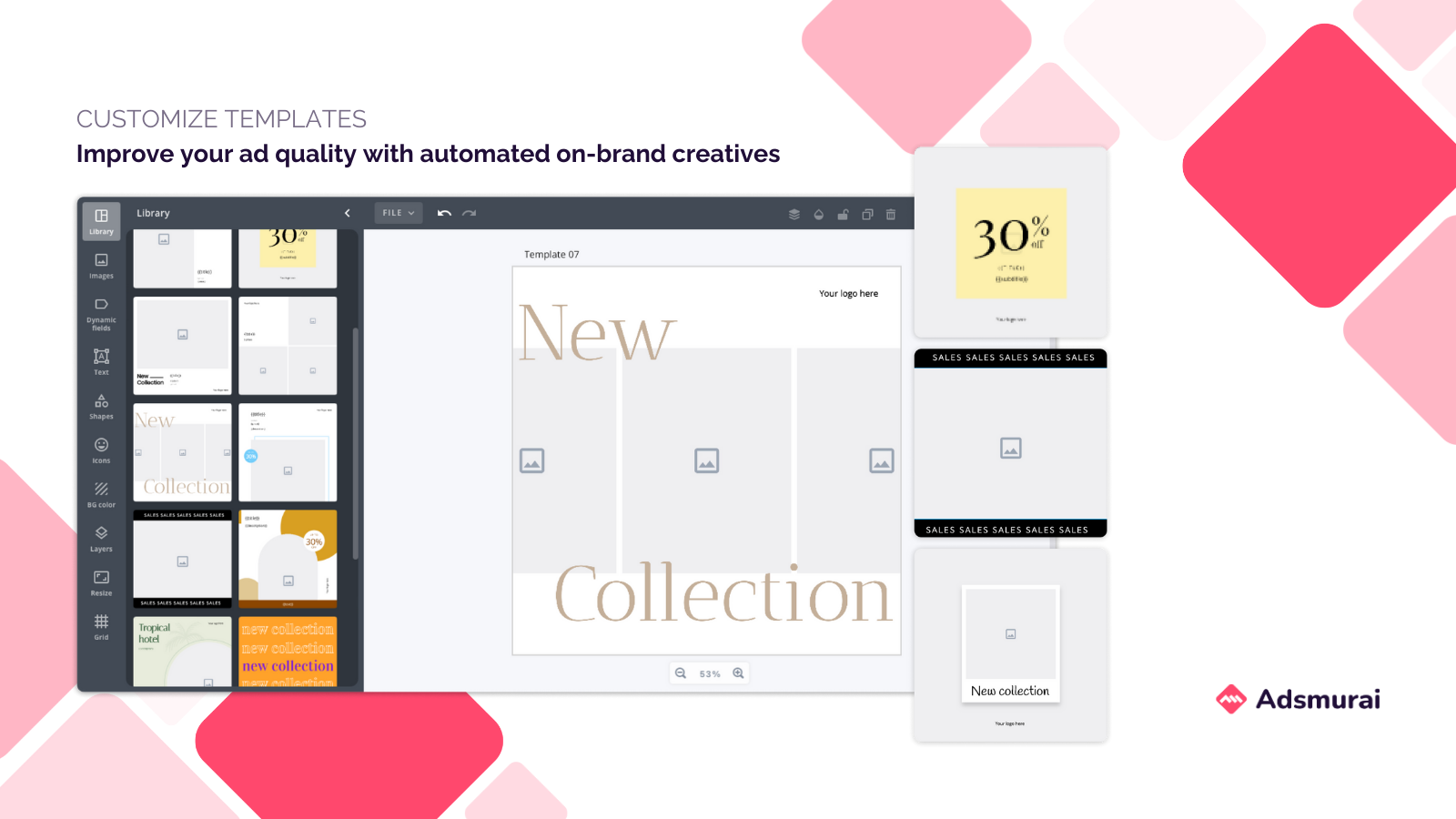 Improve your ad quality with automated on-brand creatives