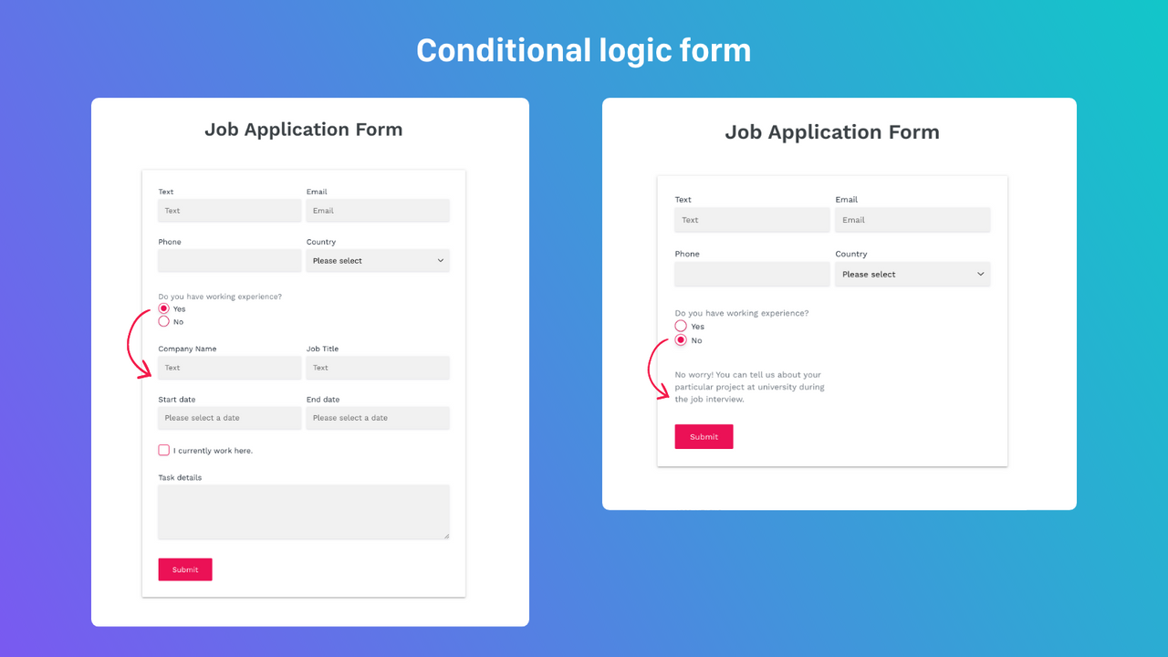 conditional logic form