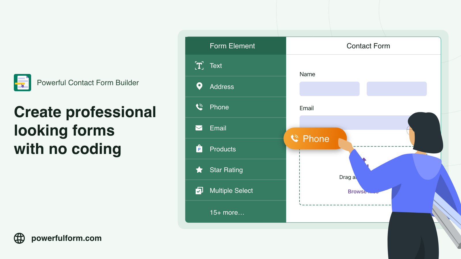 create professional looking forms with no coding