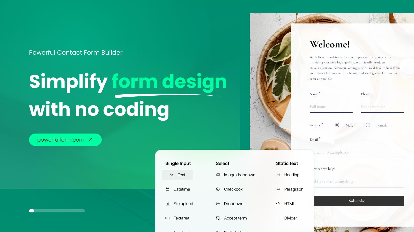 create professional looking forms with no coding