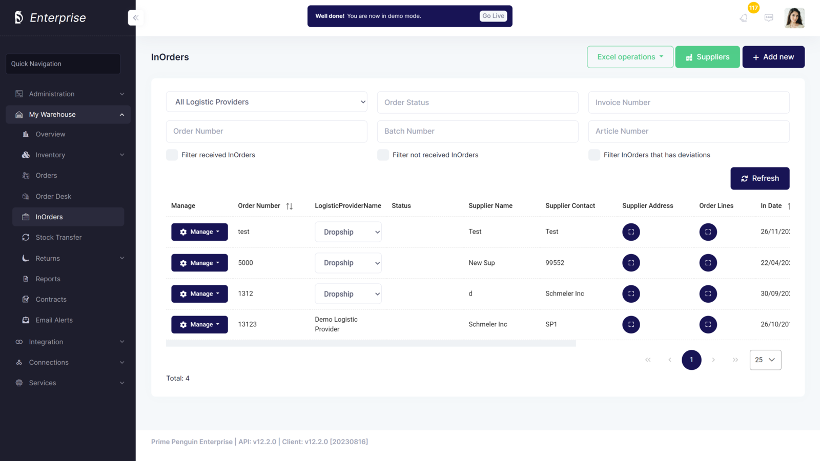 Inbound order management