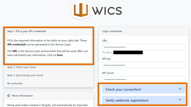 WICS Service Layer App Credentials