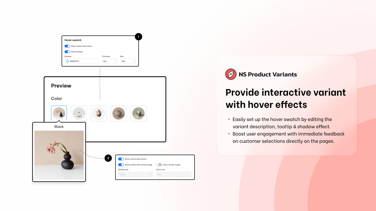 Provide interactive variant with hover effects