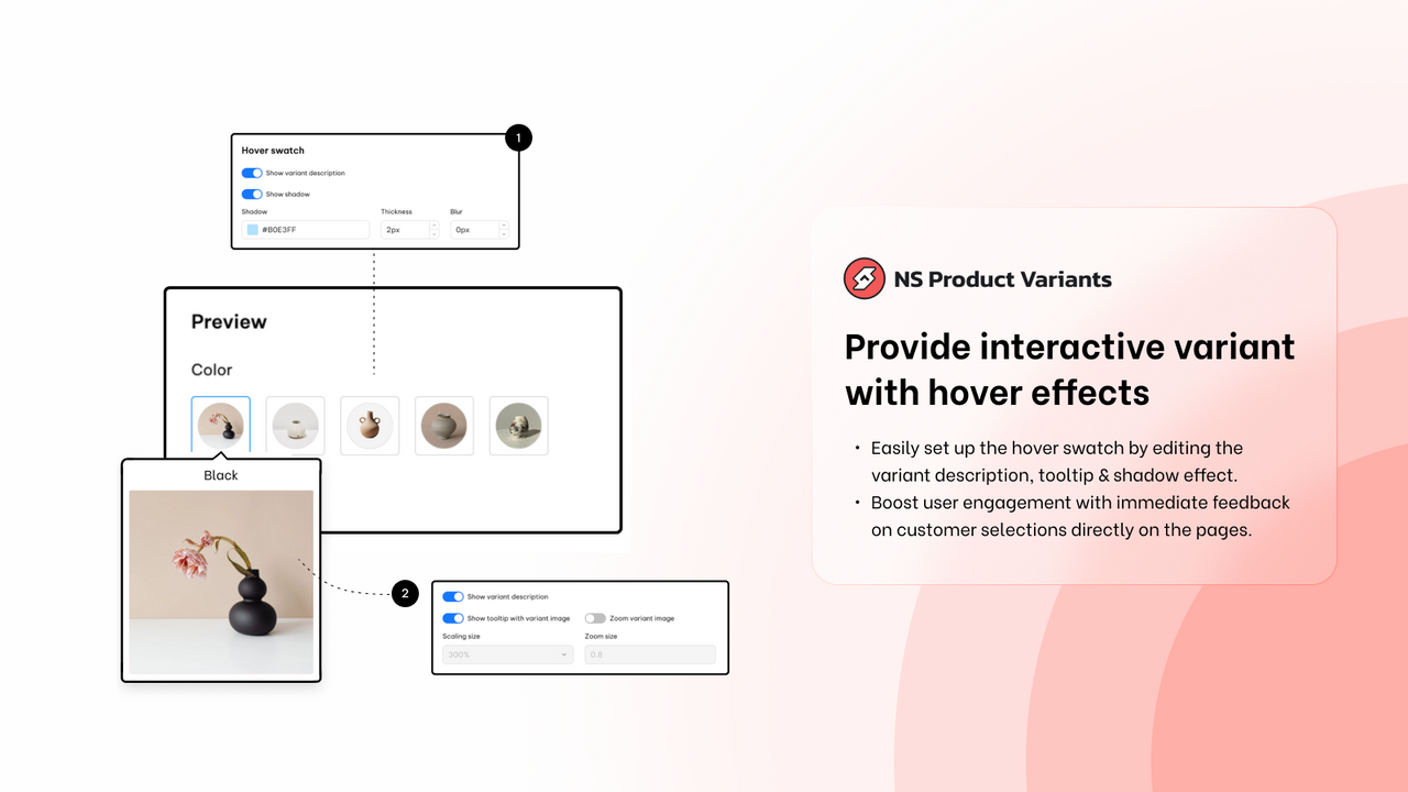 Bied interactieve variant met zweefeffecten