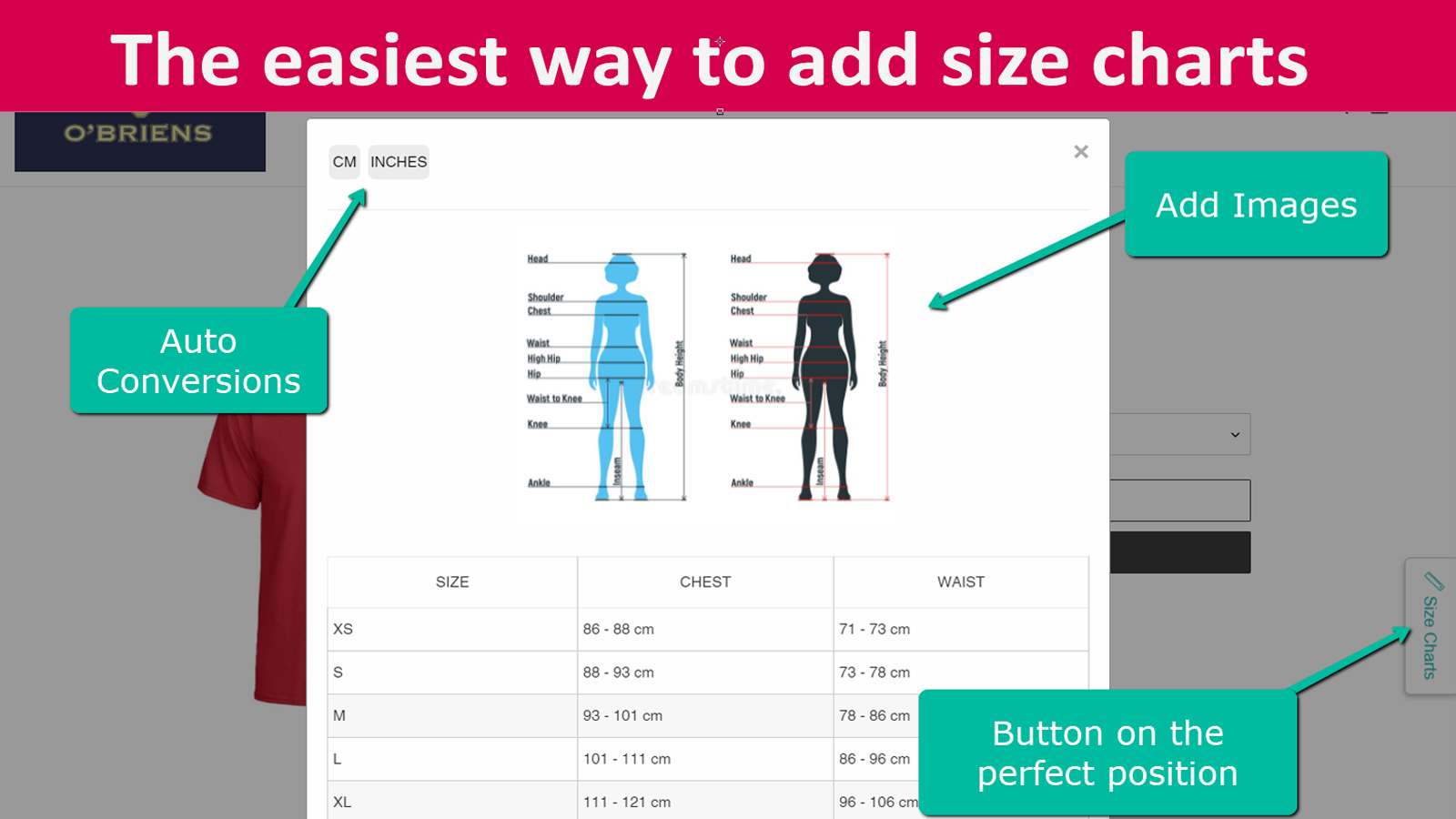 The easiest way to add size guides