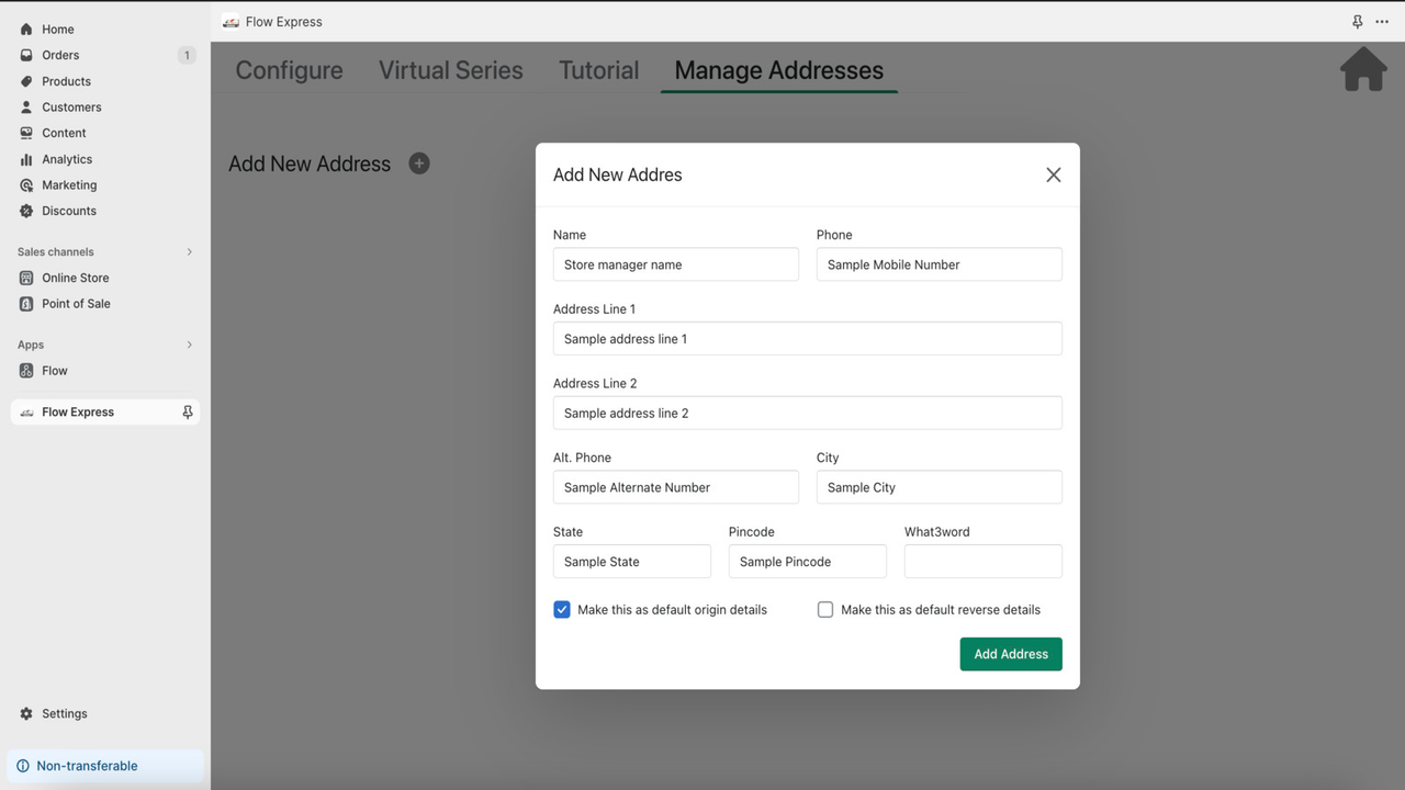 Configura tu información de dirección