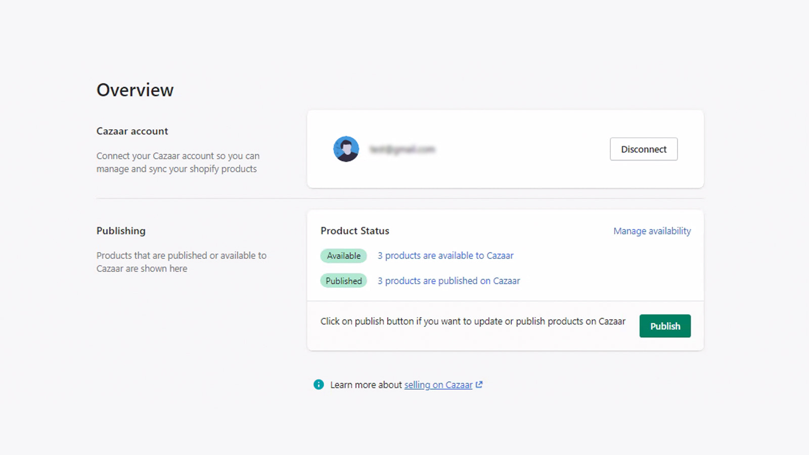 Publish products on Cazaar