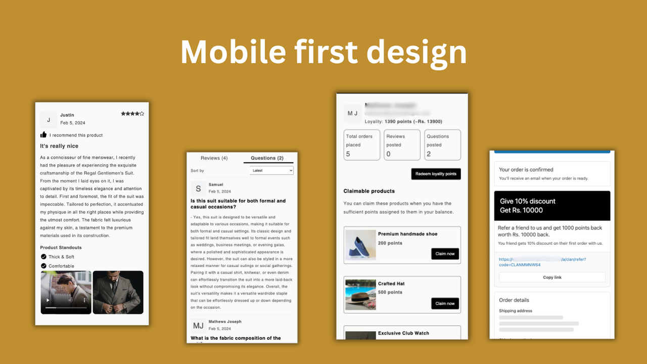 Design mobile first de Clan