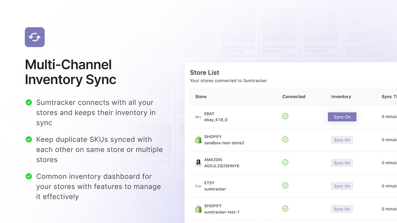 Sumtracker - Multichannel- und Multistore-Inventarverwaltung