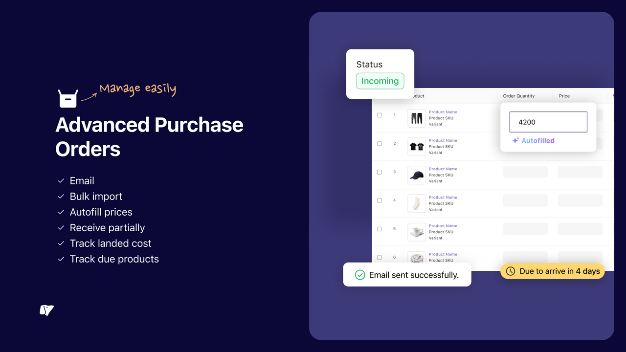 Sumtracker - Purchase Orders