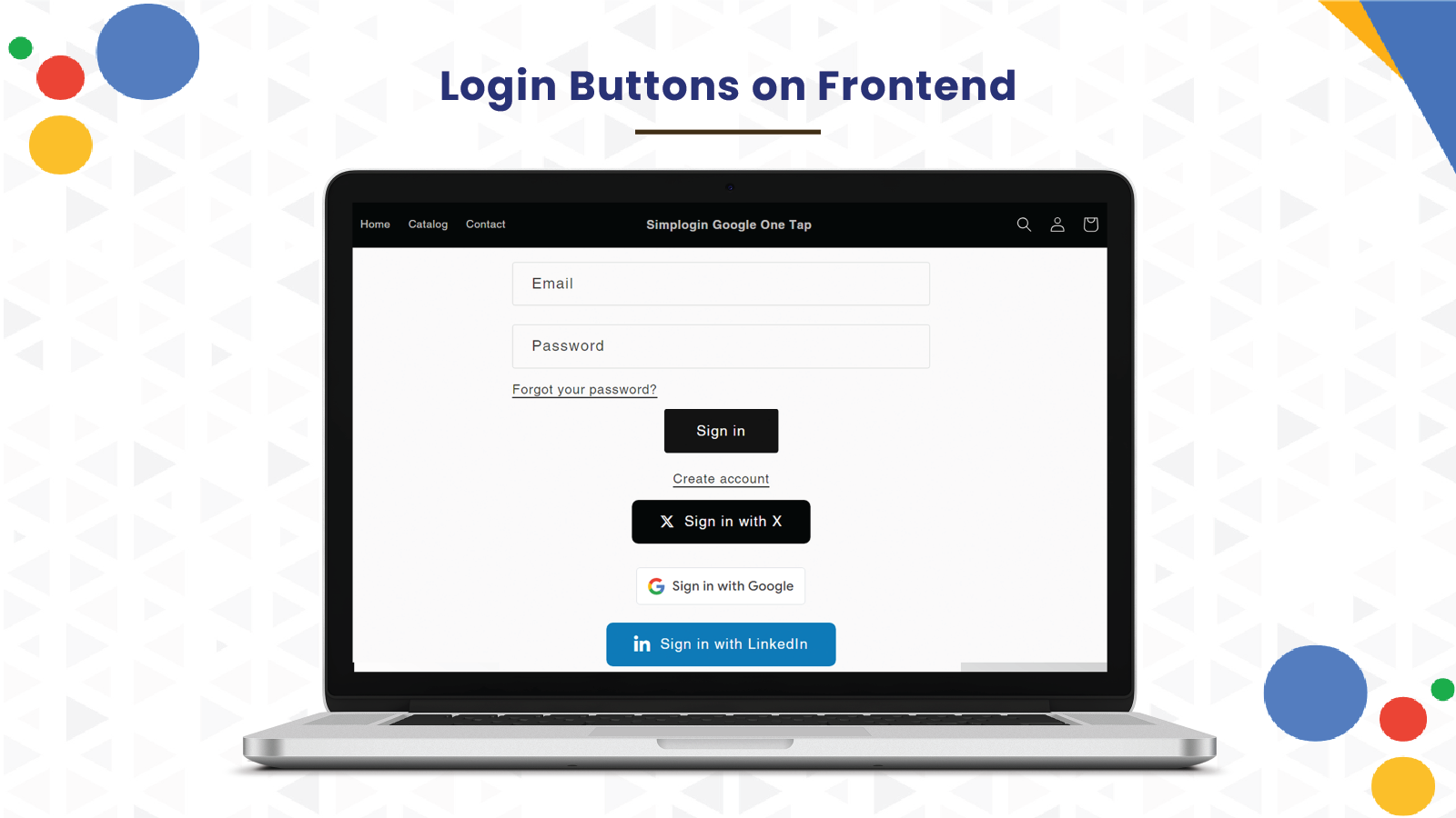 HOOK One Tap Social Login Screenshot