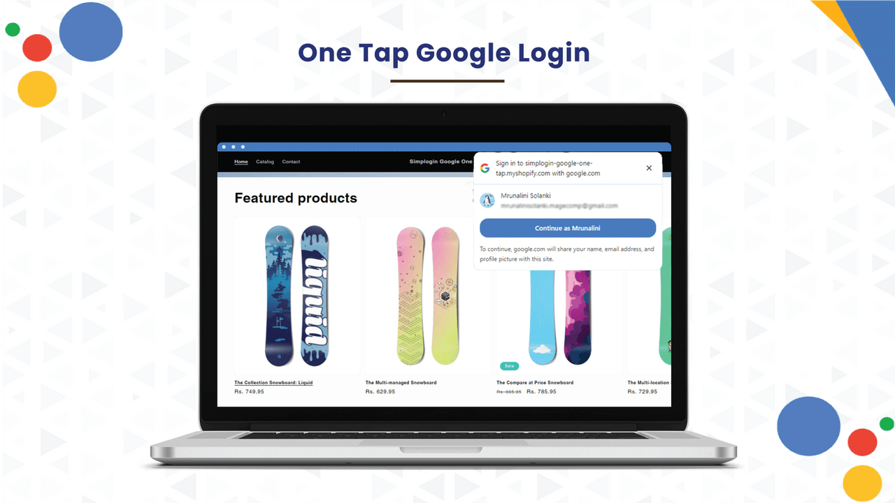 Google one tap login Frontend