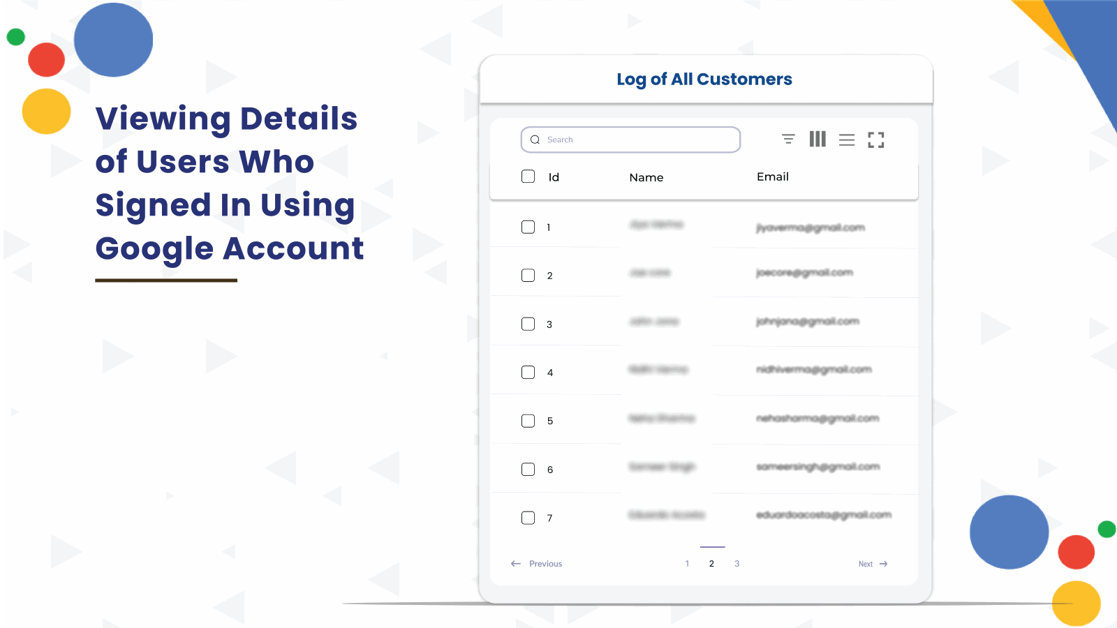 Qui s'est connecté en utilisant le compte Google