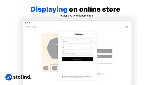 Stofind com popup modal