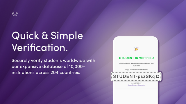 Snelle en eenvoudige verificatie van studentenstatus