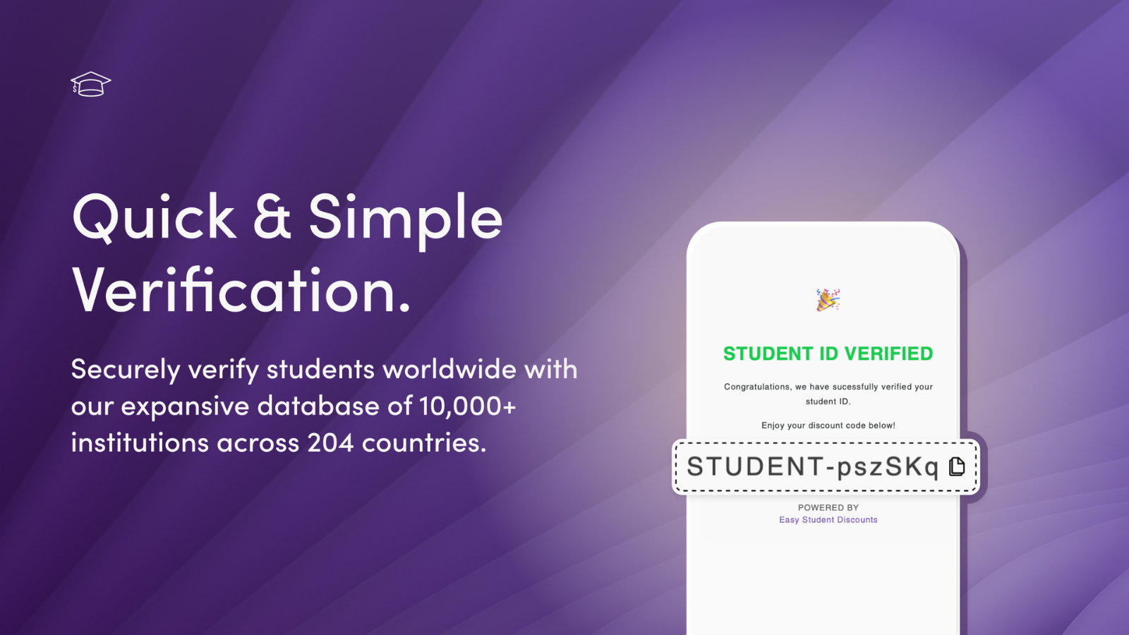 Snabb och enkel verifiering av studentstatus