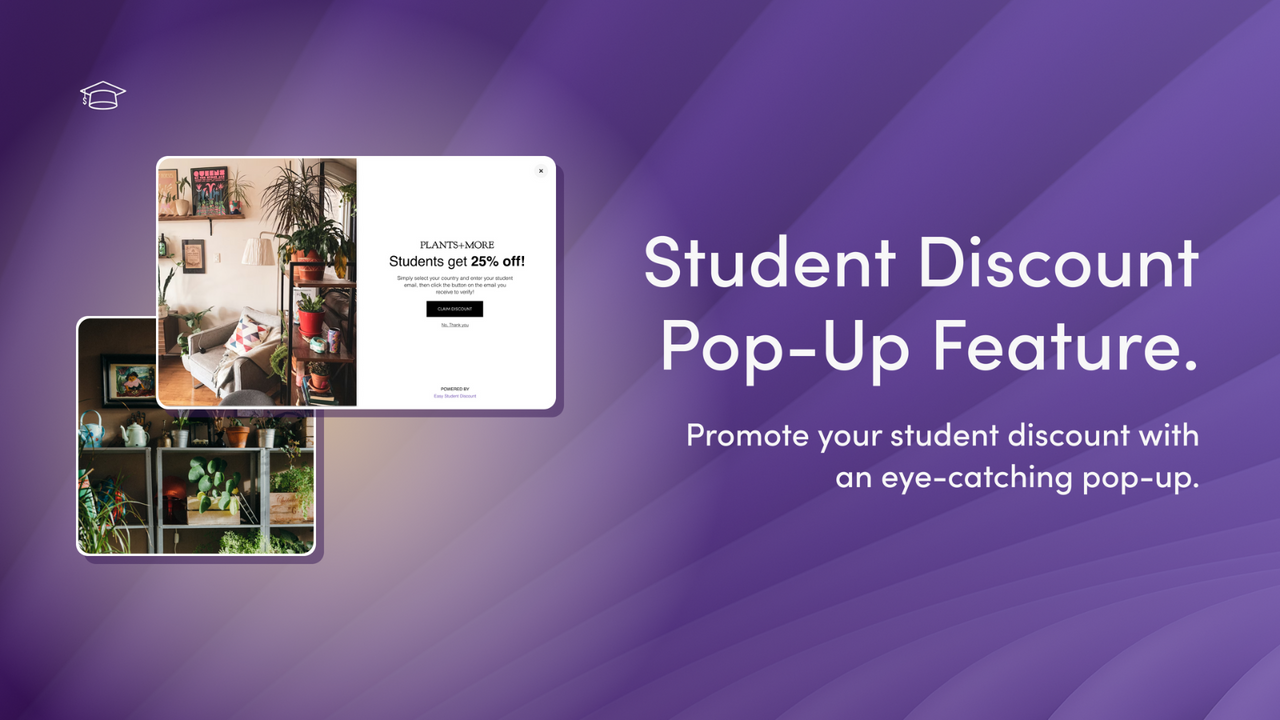 Voeg een promotionele studentenkorting pop-up toe 