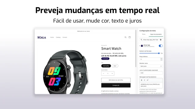 Preveja mudanças em tempo real antes de alterar sua loja