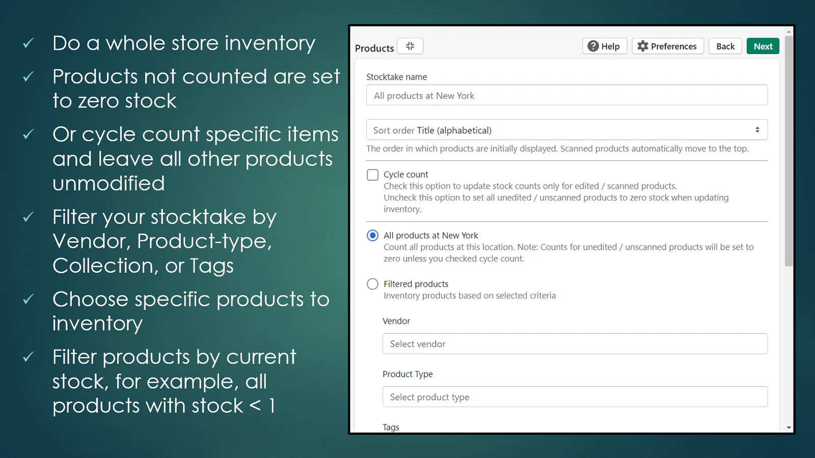 Filter product variants