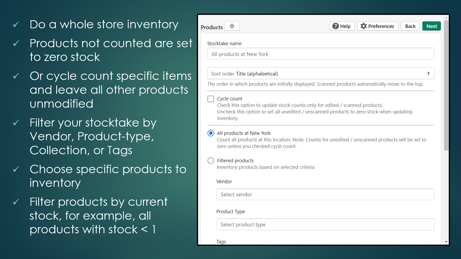 Stock Take: Count Inventory Screenshot