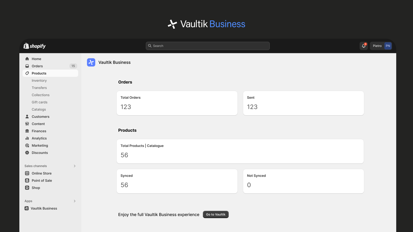 Vaultik Business Screenshot