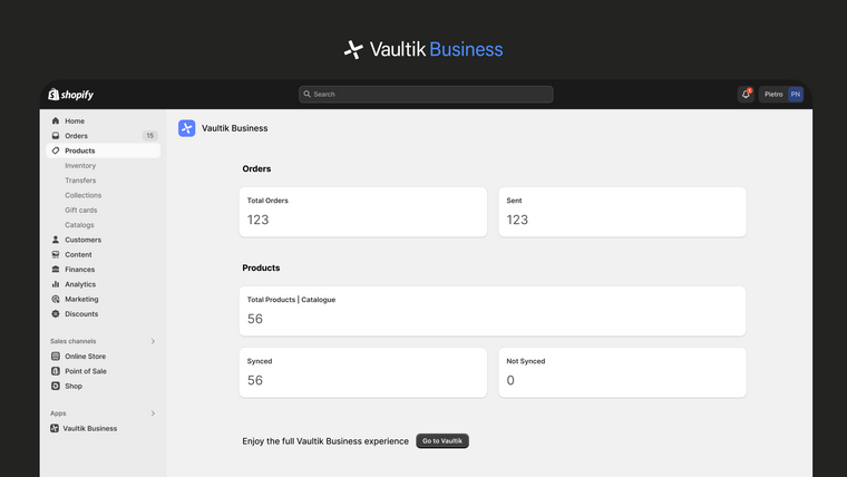 Vaultik Business Screenshot