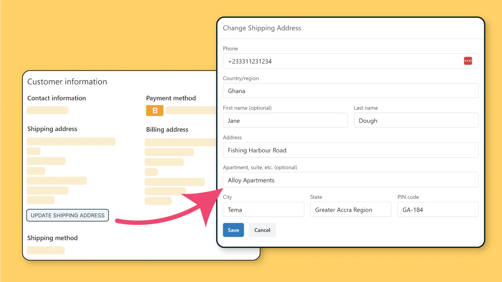 Allow Editing Shipping Address Shipping Address Editor App by