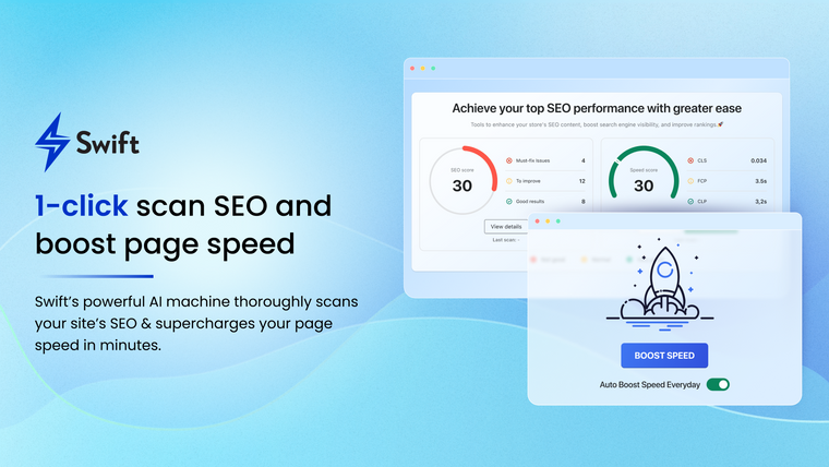 Swift SEO Page Speed Optimizer Screenshot