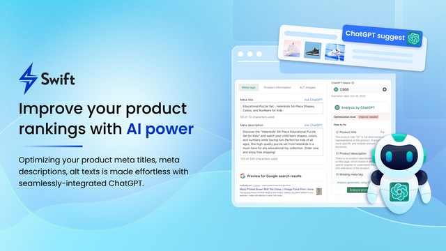 Improve your product speed & SEO rankings with AI power
